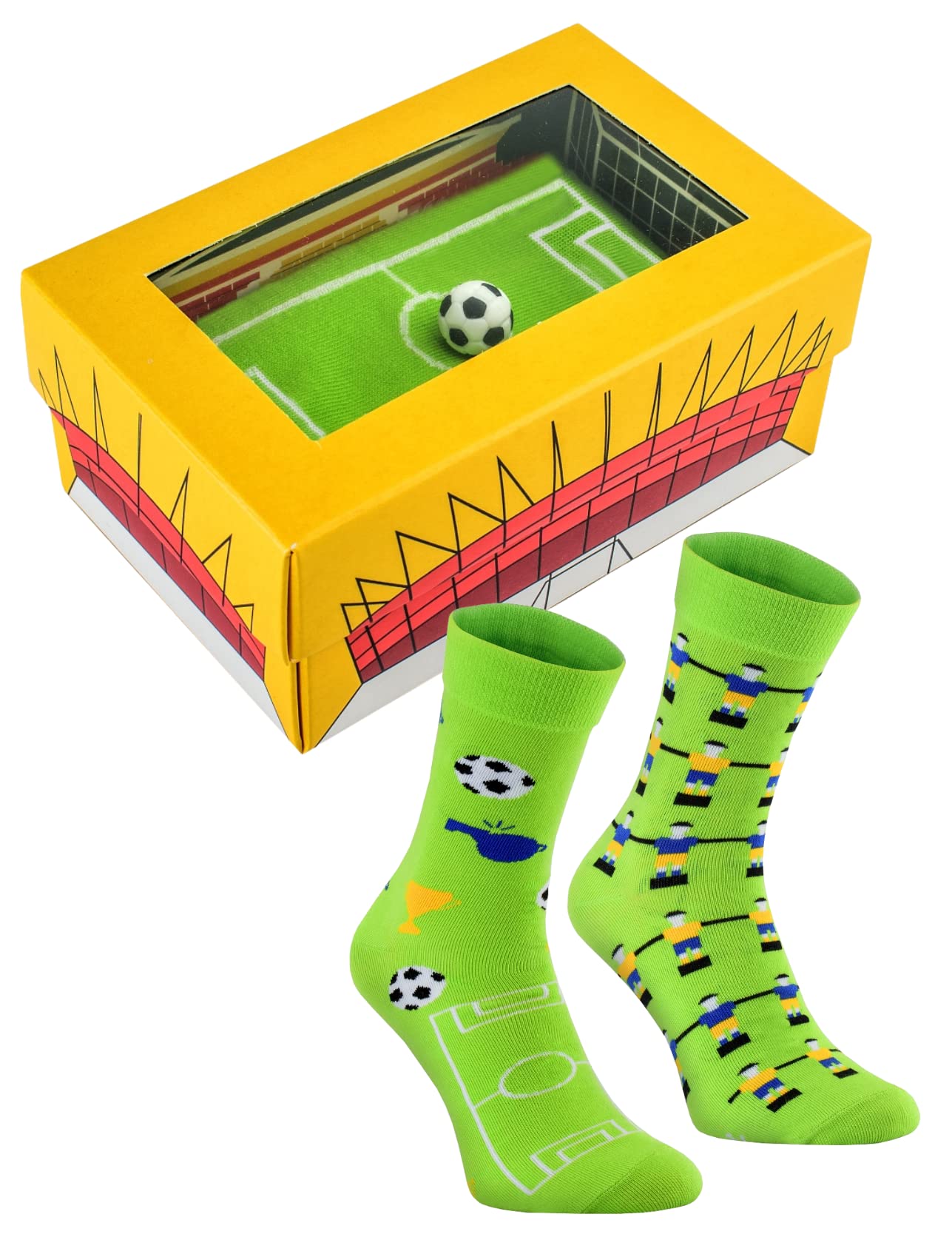Rainbow Socks - Women Men Novelty Football Socks Gift - 1 Pair - Size 7,5-11
