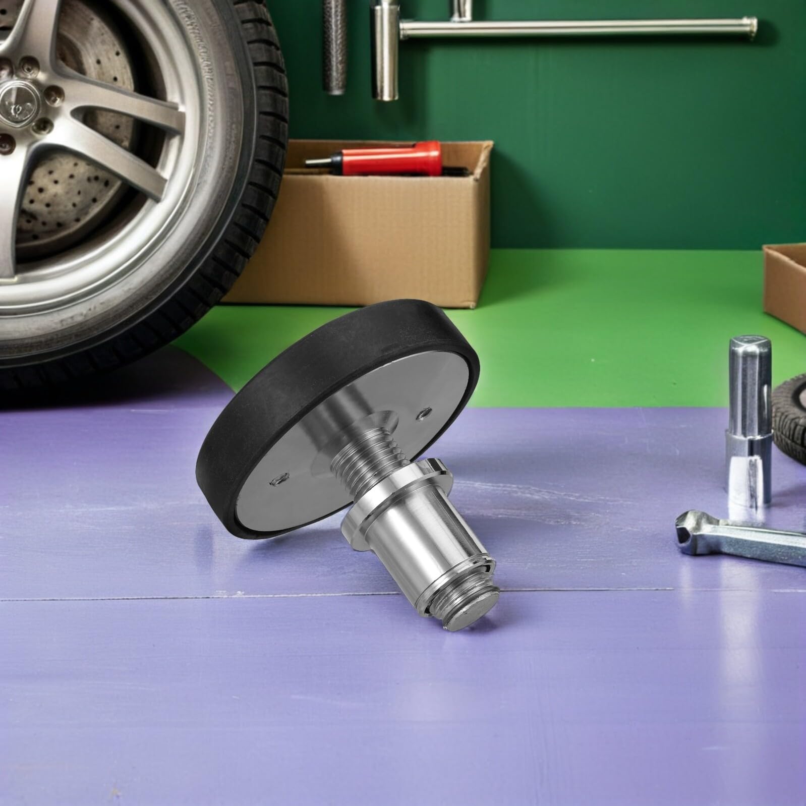 ULTECHNOVO Pieds de Rehaussement en Caoutchouc Hauteur Augmentée Coussinets de Levage Faciles à Installer pour Plateau Élévateur Voiture pour Entretien en Atelier Automobile