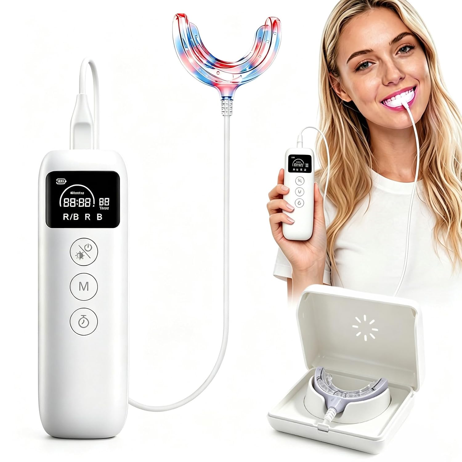Red Light Therapy for Gums, Red & Blue LED for Gum Health, Gum Support