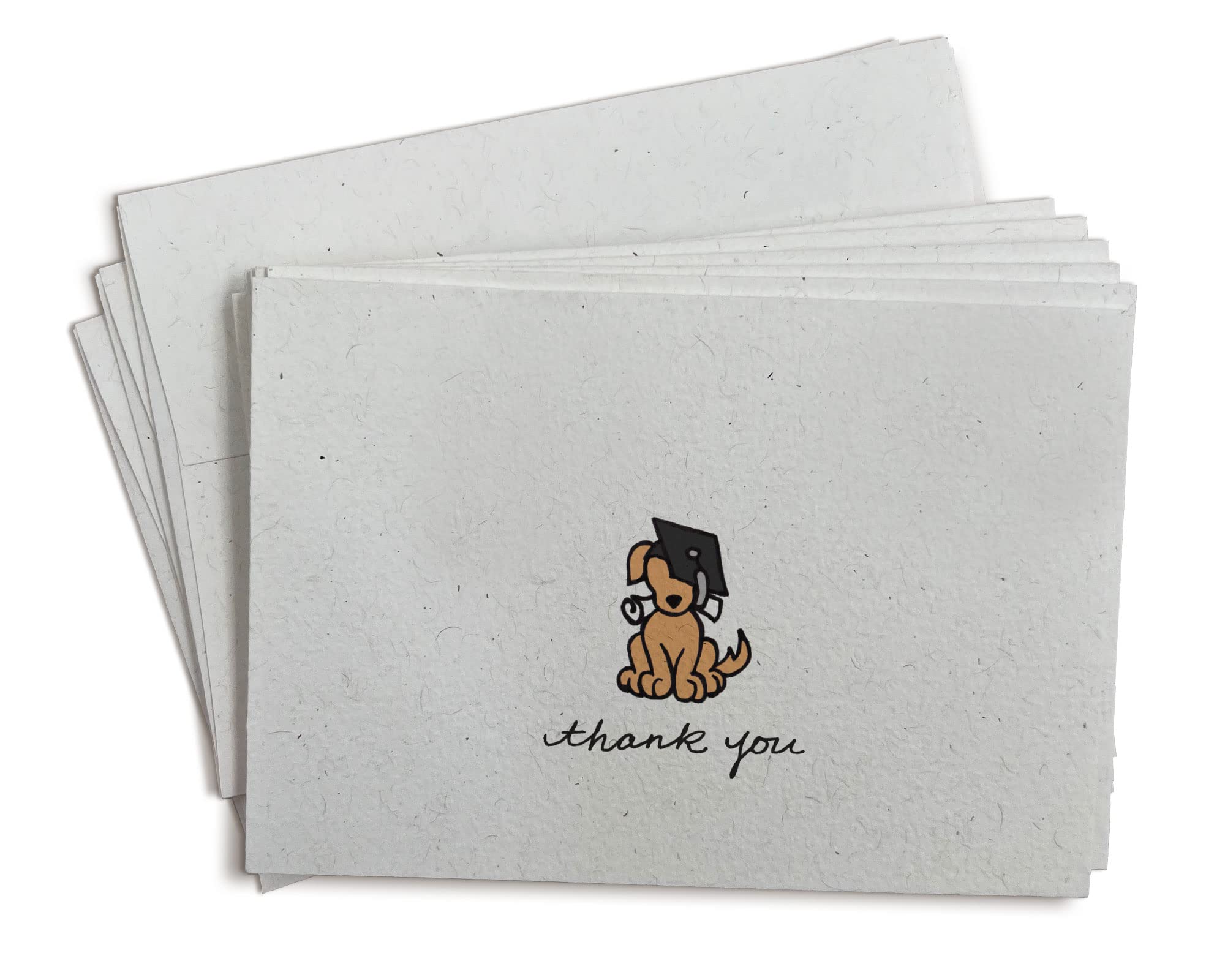 Grad Dog Graduation Thank You Cards - 24 Greeting Cards with Envelopes