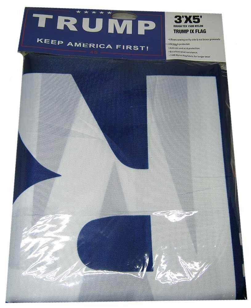 12 TRUMP KEEP AMERICA FIRST! BLUE CAR FLAGS BY THE DOZEN WHOLESALE PER - Foto 2