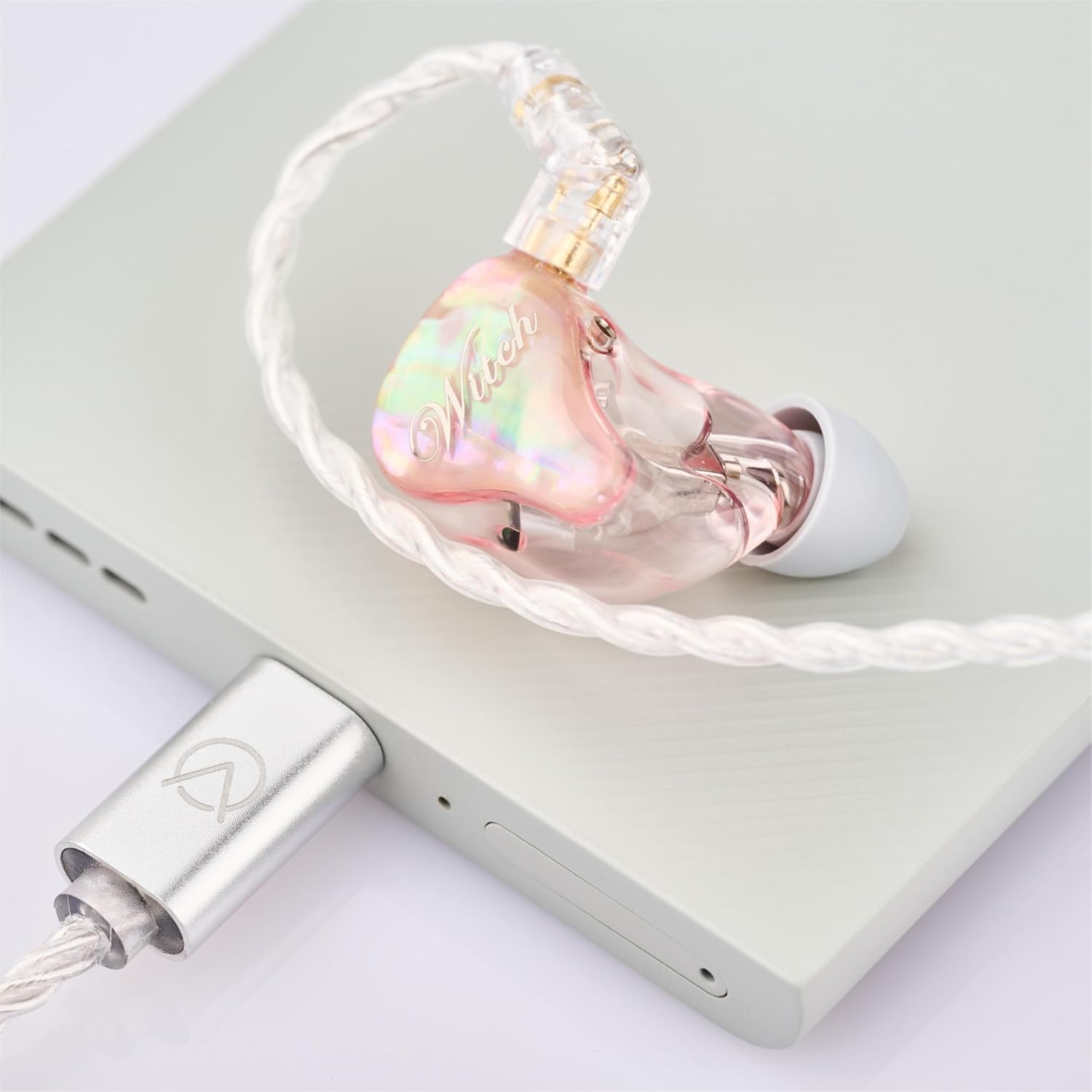 Open Audio Witch Pro Hybrid Driver in-Ear Earphones, 1DD + 1BA Unit in-Ear Monitor Headphones, HiFi Wired IEM Earbuds with 0.78 2Pin Detachable Cable (3.5mm, Pink)