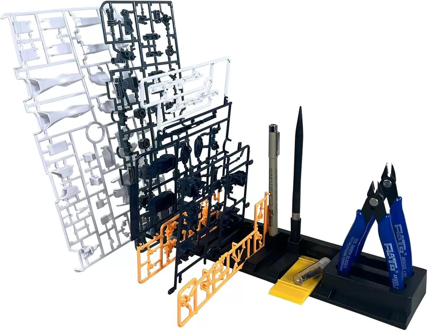 Model parts tool shelving rack, model kit tool organizing rack with storage space, suitable for displaying Gundam parts and accessories (Small style)