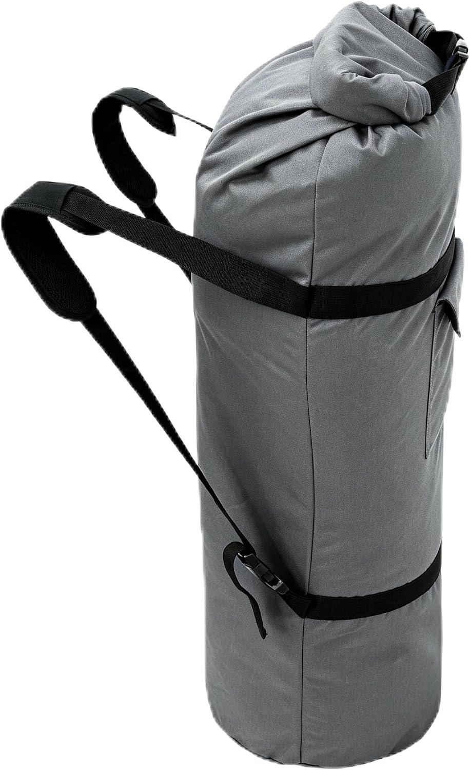 Heavy Duty 900D Oxford Camping Chair Bag Camp Cot Bag,Duffel Bag Padded Foam Shoulder Straps,Click Clack Fastener Closure & Side Pocket,for Hammocks,Moving Outdoor Trave(1, Grey, 48L x10D inch)