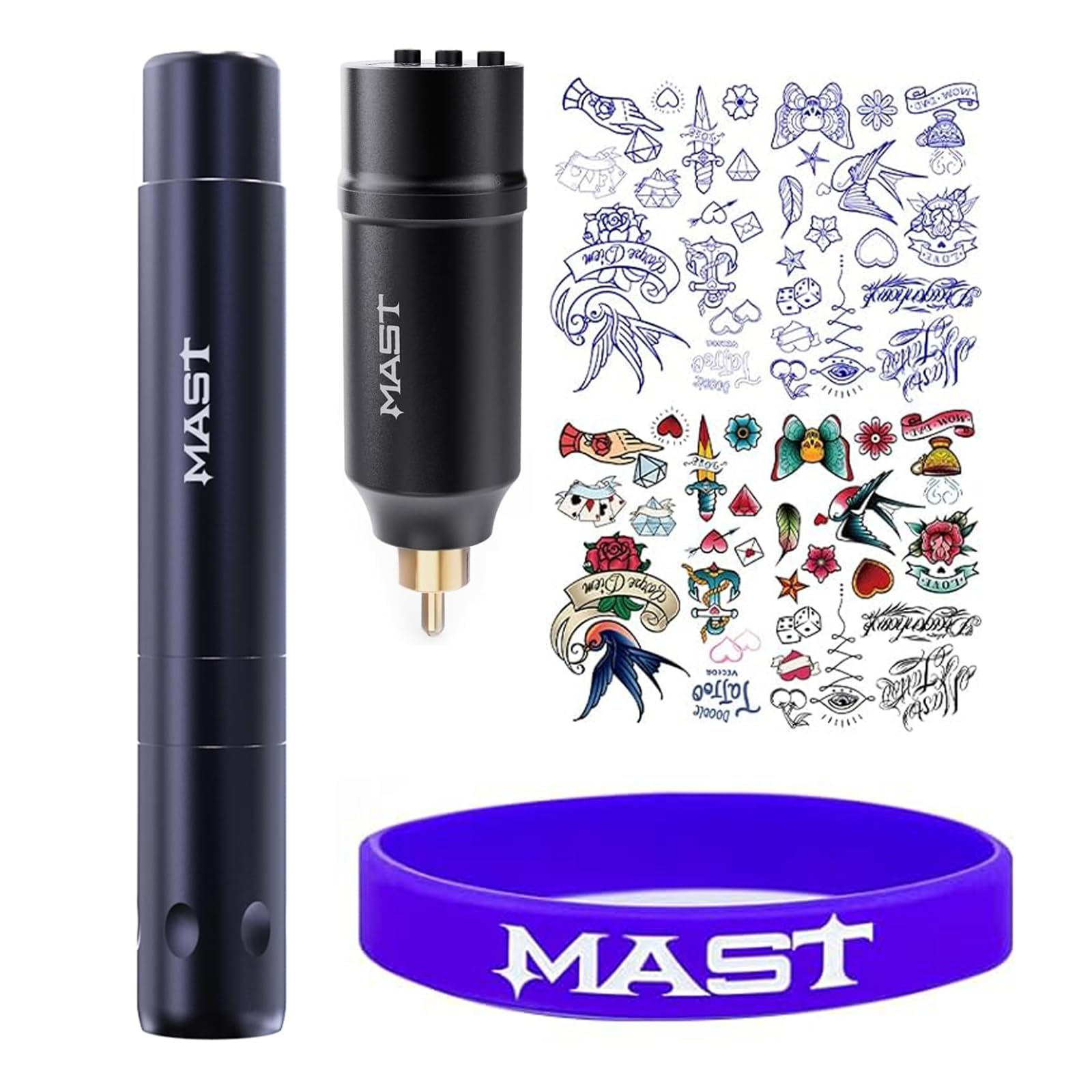 Mast Tattoo Kit, Tour Air Wireless Tattoo Pen Machine Gun Kit, Practice Tattoo Supply for Women Beauty P-006