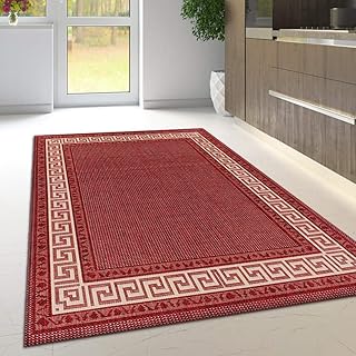 Viva Rugs Red Kitchen Rug Non Slip Greek Key ...,