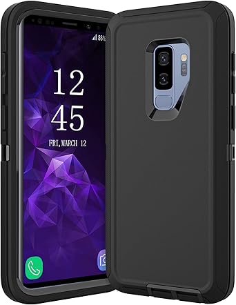 حافظة واقية من الصدمات لـ Samsung Galaxy S9 Plus ، 6.2 بوصة (أسود)