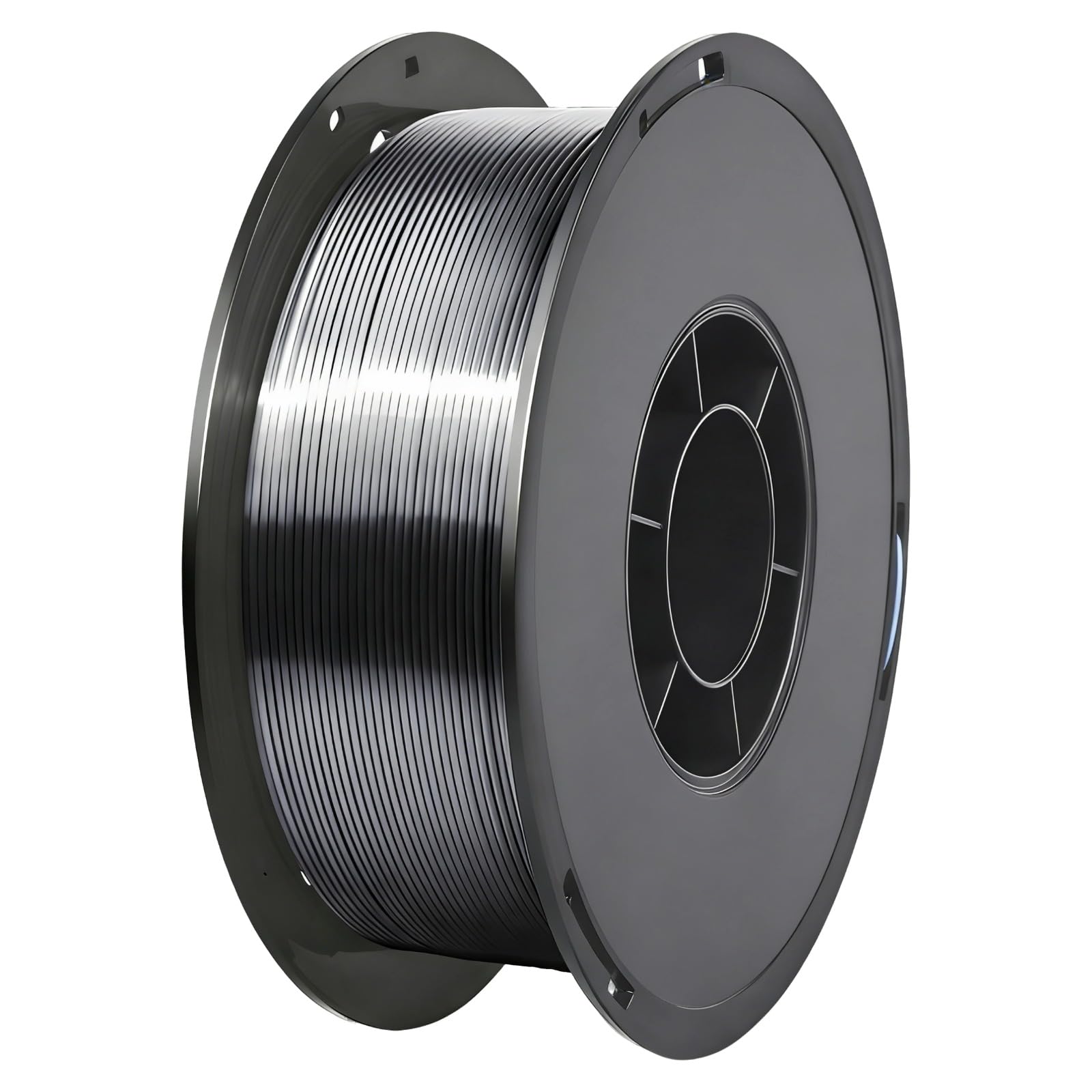 Jedwabny filament PLA 1,75 mm, czarno-szary, schludne uzwojenie, wysoka precyzja tolerancji ± 0,03 mm, niska kurczliwość, bez zatykania, opakowanie próżniowe, dokładność wymiarowa do drukarek 3D FDM