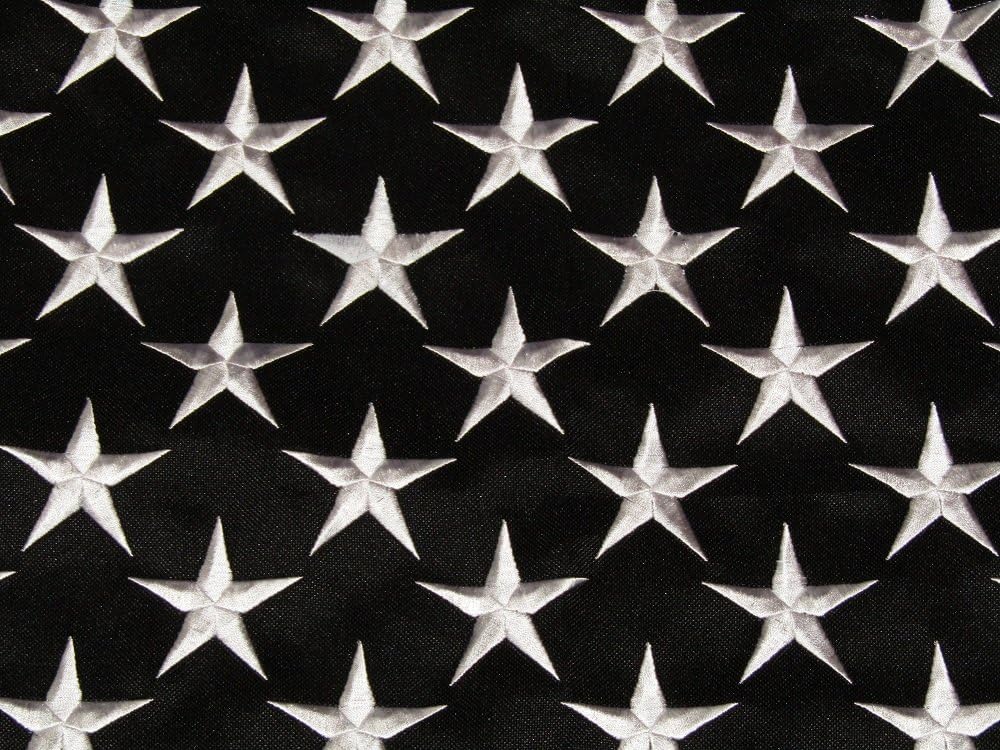 AES 2.5x4 Embroidered Sewn Police Memorial USA Synthetic Cotton Flag 2.5'x4' 2 Clips