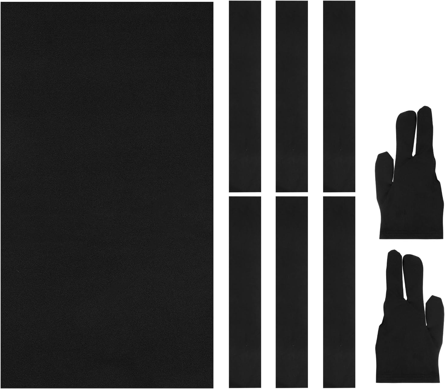 Billiard Cloth Pool Table Felt with Cloth Strips and Gloves Fit for Home Clubs Bars Indoor Sports Games