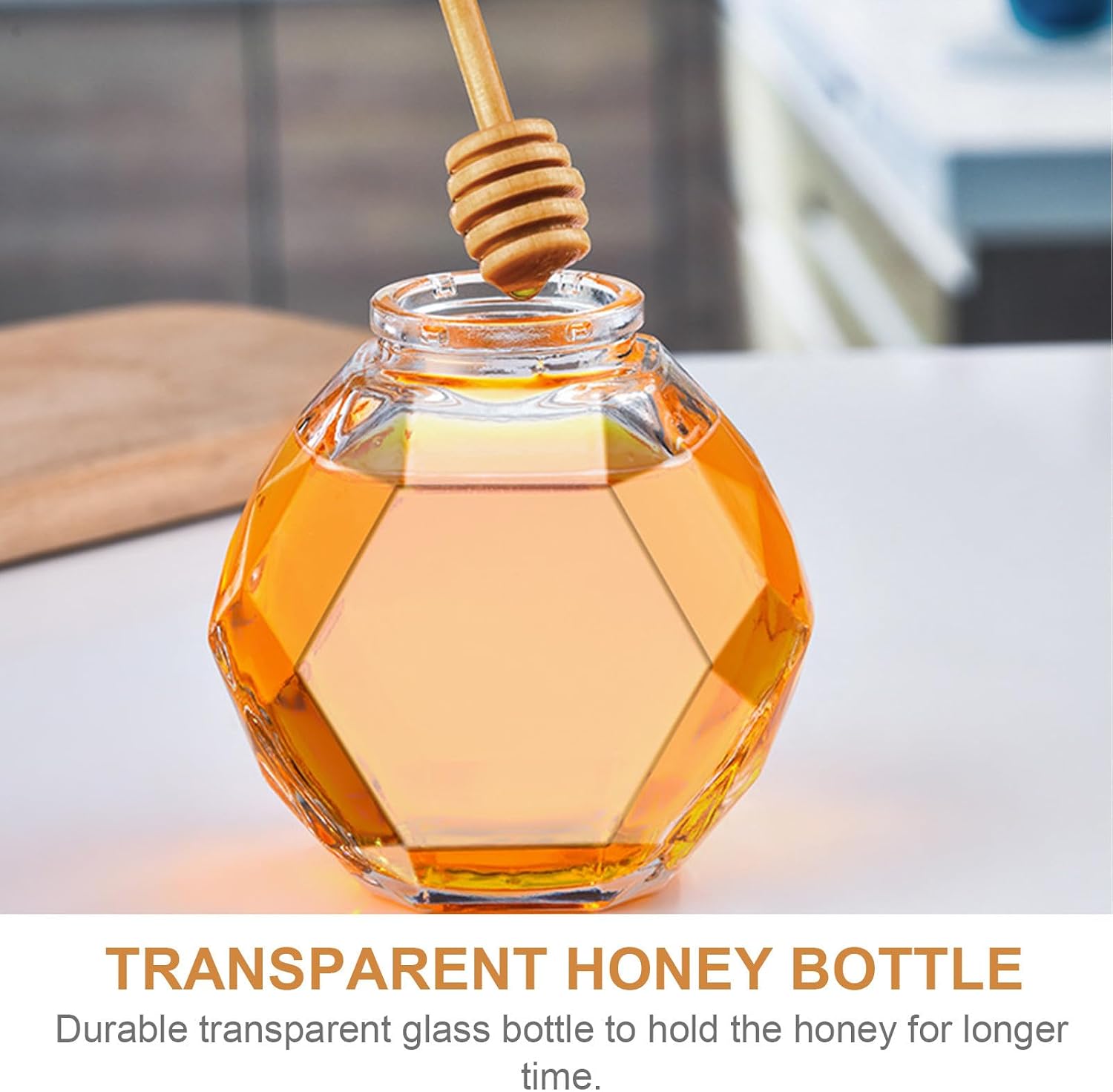 2pcs 380ml Sealing Honey Jar Glass Jars with Lids for Kitchen Storage and Home Use