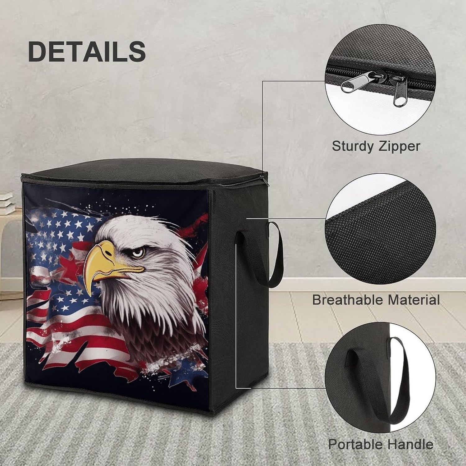 Comforter Storage Bag Large Capacity Zipper Clothes Storage Bag 70L image 4