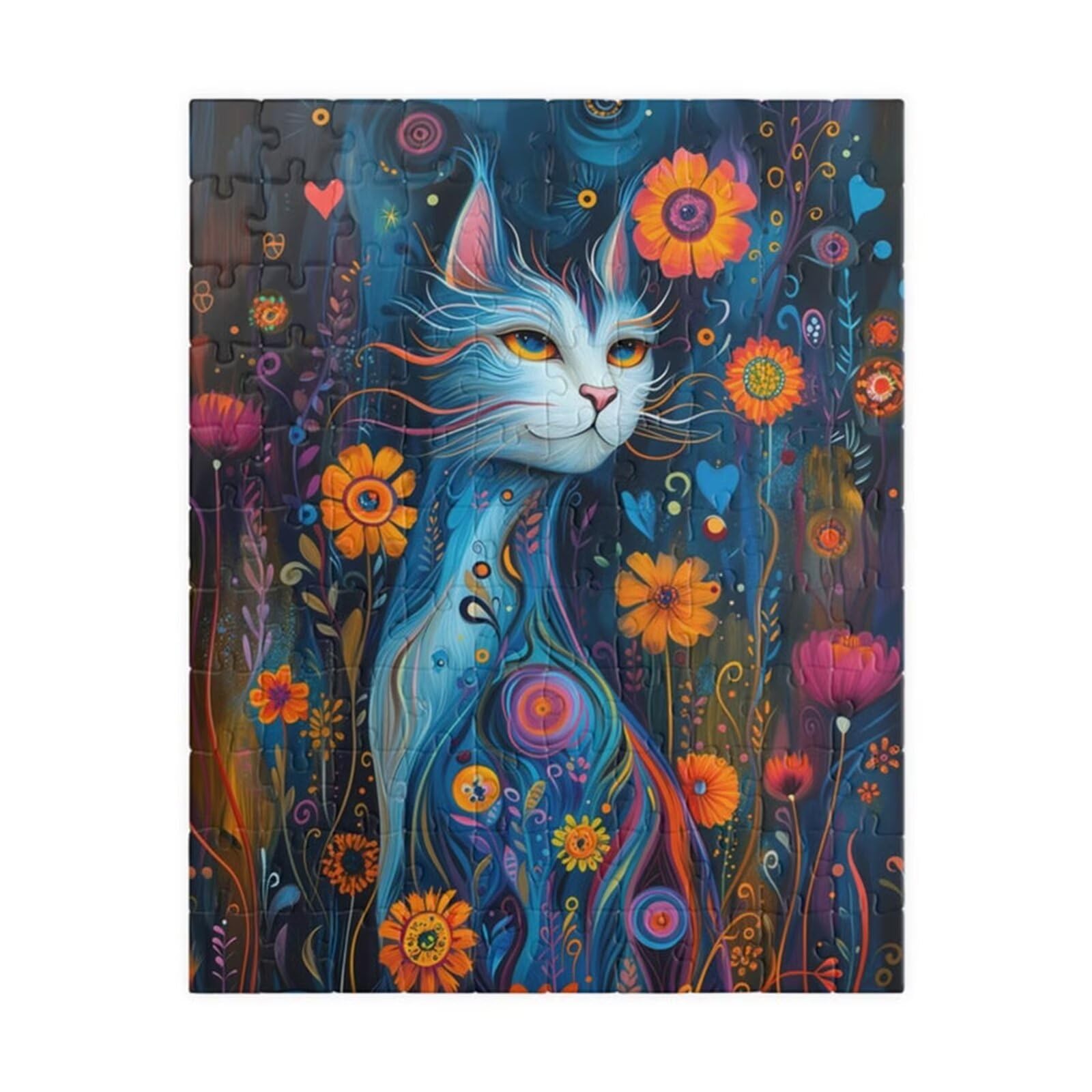 Puzzle 700 elementów dorośli kwiaty zwierzęta koty puzzle trudne i stymulujące gry edukacyjne klasyczne puzzle 700 elementów Dorośli Stymulujący prezent 52 x 38 cm