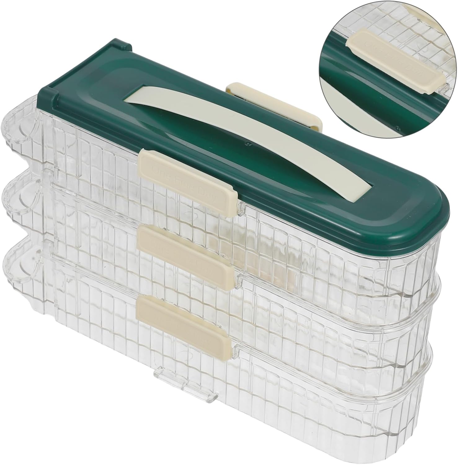 Automatic Rolling Egg Holder 3-Layer Refrigerator Egg Storage Rack Lid Large Capacity for Home Kitchen Organization