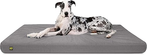 Miniatura 9 de K9 Ballistics TUFF cama para perros de espuma con memoria ortopédica con forro impermeable y tela balística antidesgarros, Negro azul