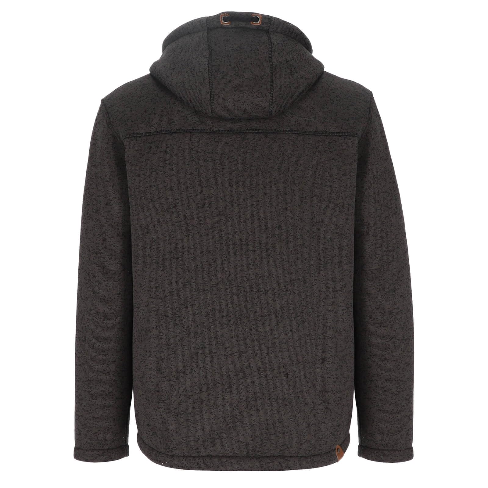Dry Fashion Herren Wollfleece-Jacke Helgoland - Jacke Anthrazit, Größe XXL | Windabweisend & weich, Sportive Passform, Verstellbare Kapuze, Reißverschlusstaschen & Innentasche