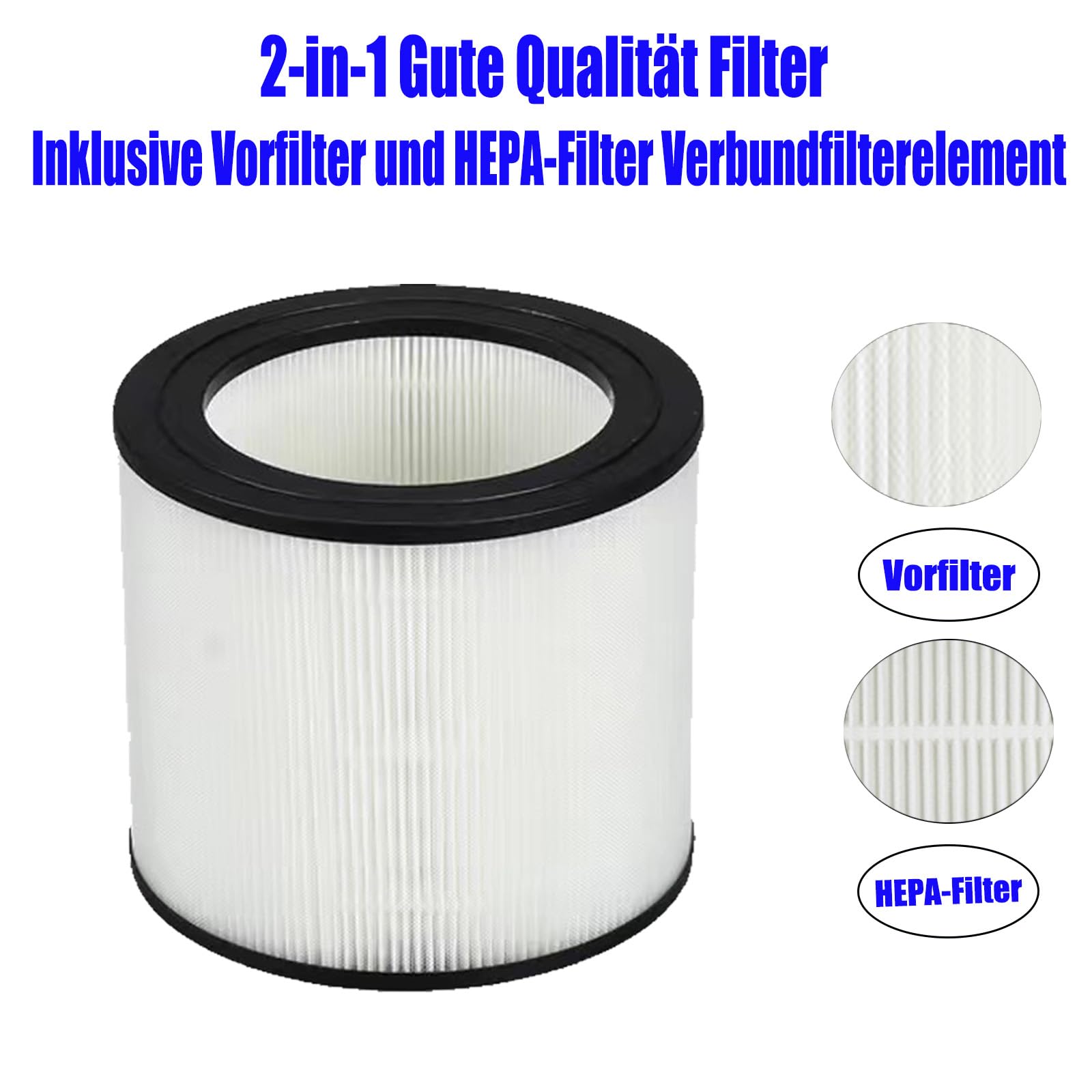 2er FY0611 Ersatzfilter für Philips AC0650 / AC0651 Luftreiniger 600-Serie | 3-in-1 HEPA Filter, Verbesserte Aktivkohle, Ersatzteile FY0611/30