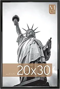 MCS Trendsetter 20x30 Poster Frame Black High-Gloss, Vertical & Horizontal Wall Hanging Large Picture Frame for Photos, Posters & Art Prints (1-Pack)