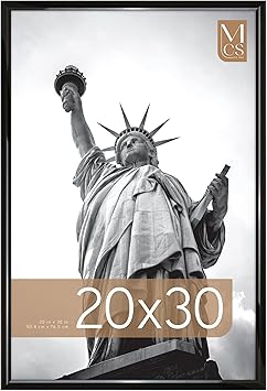 MCS Trendsetter 20x30 Poster Frame Black High-Gloss, Vertical & Horizontal Wall Hanging Large Picture Frame for Photos, Posters & Art Prints (1-Pack)