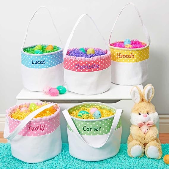 Personalized Soft and Light Easter Basket (Baby Pink)