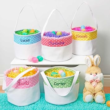 Personalized Soft and Light Easter Basket (Baby Pink)