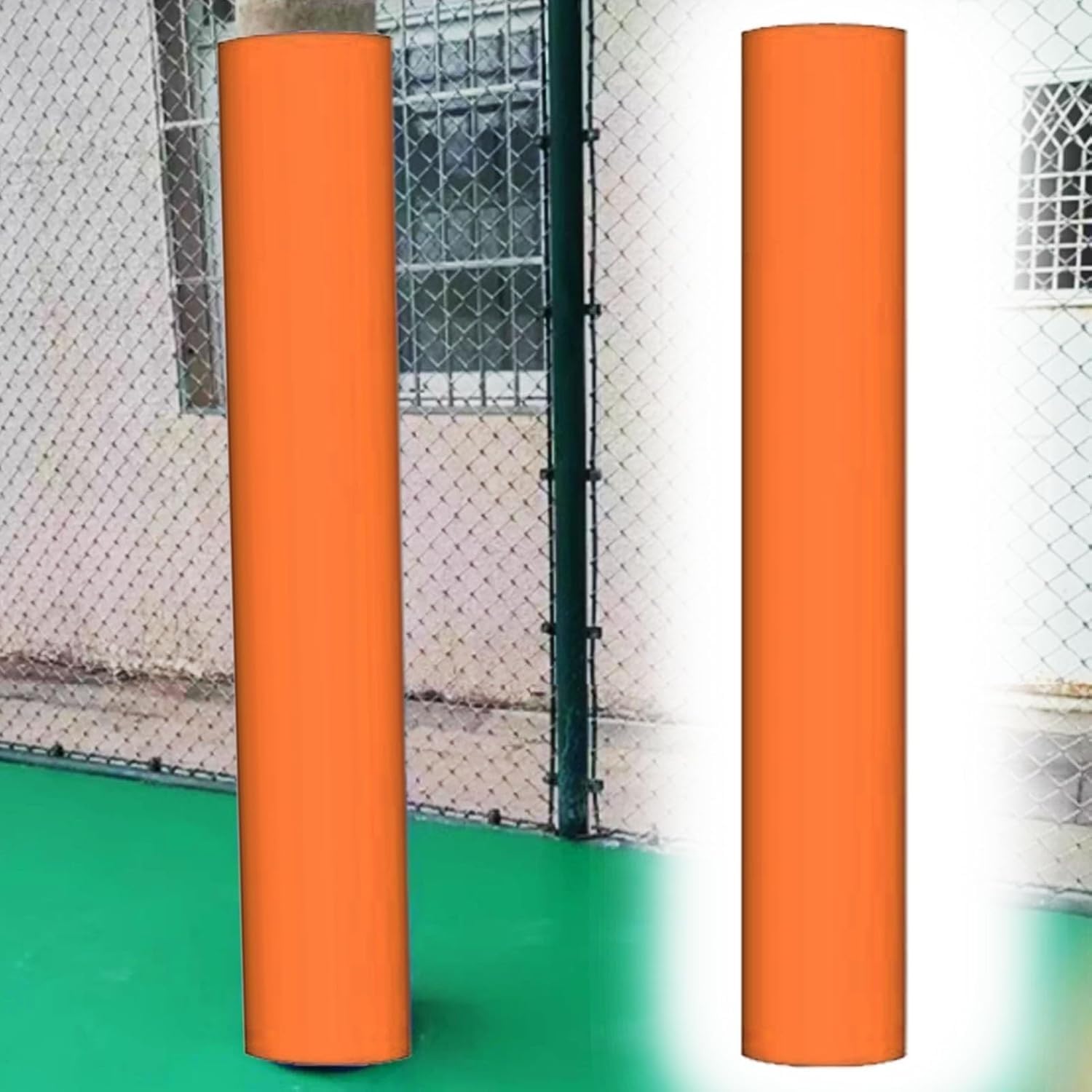 All-Weather Basketball Pole Protector, Reusable Foam Padding Wrap for Basement & Football Goals, Fits 9" Inner Diameter Poles - Durable Orange Guard for Safe Workouts
