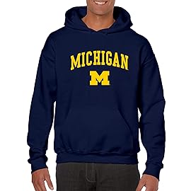 UGP Campus Apparel AH03 - Michigan Wolverines Arch Logo Hoodie - Medium - Navy