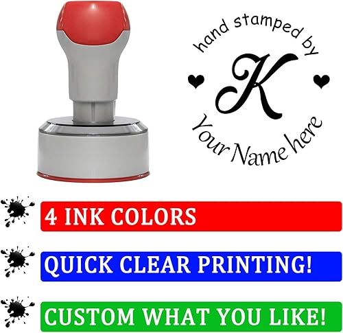 Miniatura 5 de Sellos personalizados personalizados  Sello hecho a mano redondo 1-58 pulgadas de diámetro