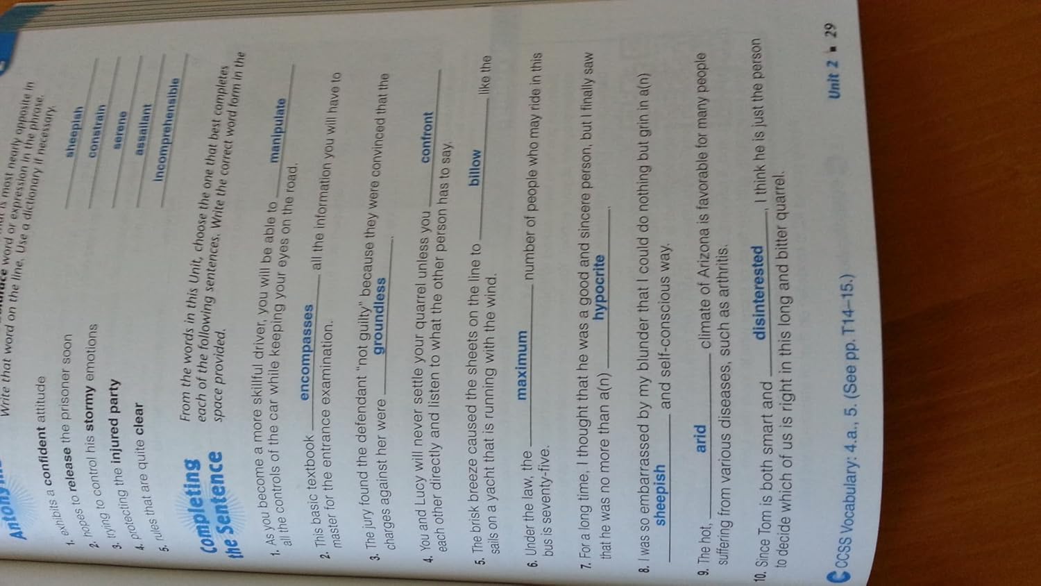 Vocabulary Workshop Common Core Enriched Edition Level A (Grade 6): Teacher Edition      Paperback – January 1, 2013