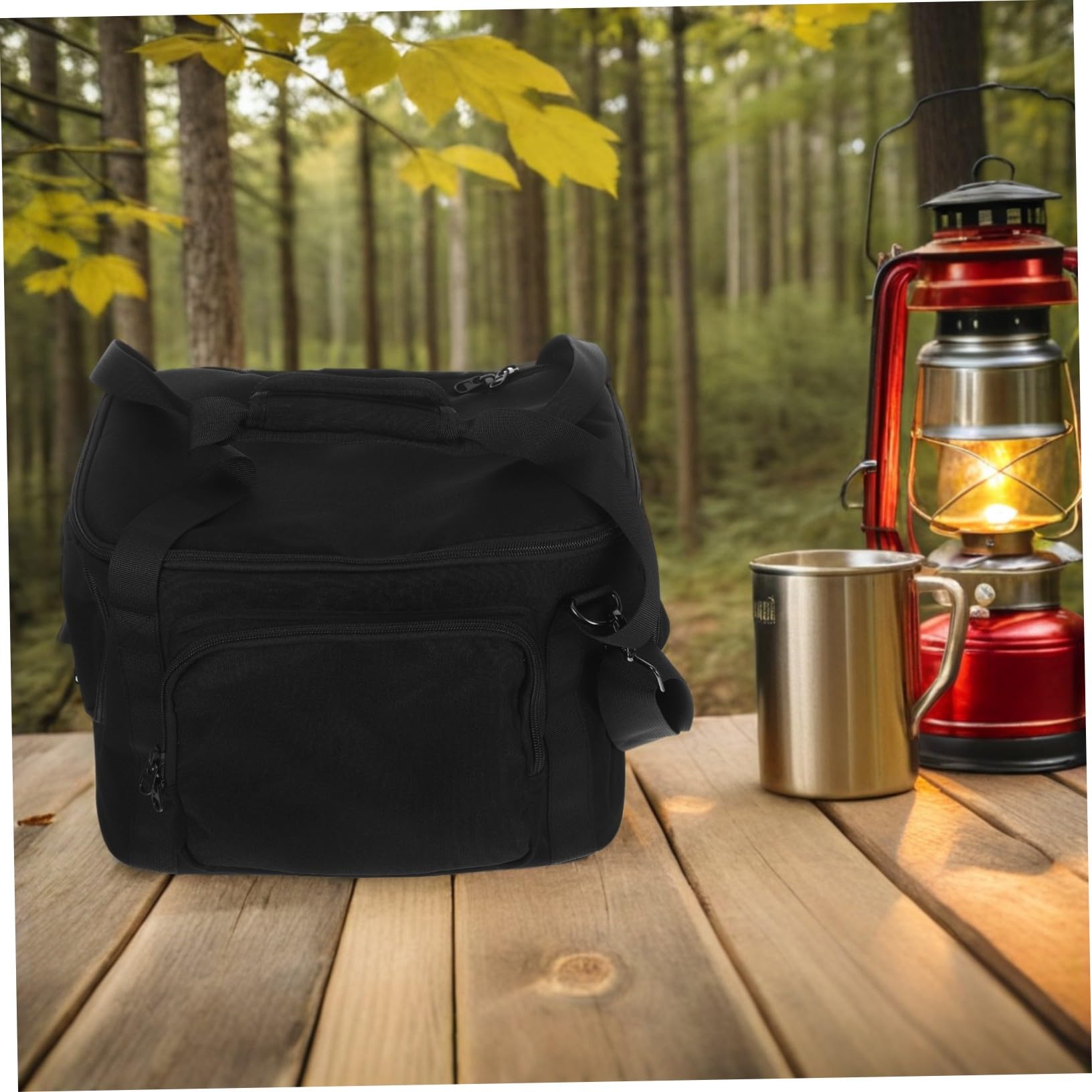 BESPORTBLE Borsa Per Alimentatore Portatile Con Tasche Frontali Impermeabili Per Accessori Di Ricarica e Cavi Design Leggero Con Tracolla Imbottita e Maniglia Per Trasporto Confortevole