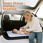 Lekebaby Portable Changing Pad, Waterproof Baby Changing Mat, Foldable Travel Diaper Chang Pad, Grey