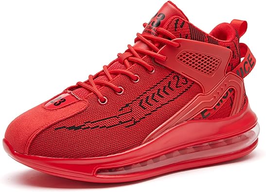 GSIGUL Mens Basketball Shoes Lightweight High Top Sneakers Air Cushion Mens Running Shoes Sport Athletic Trainers