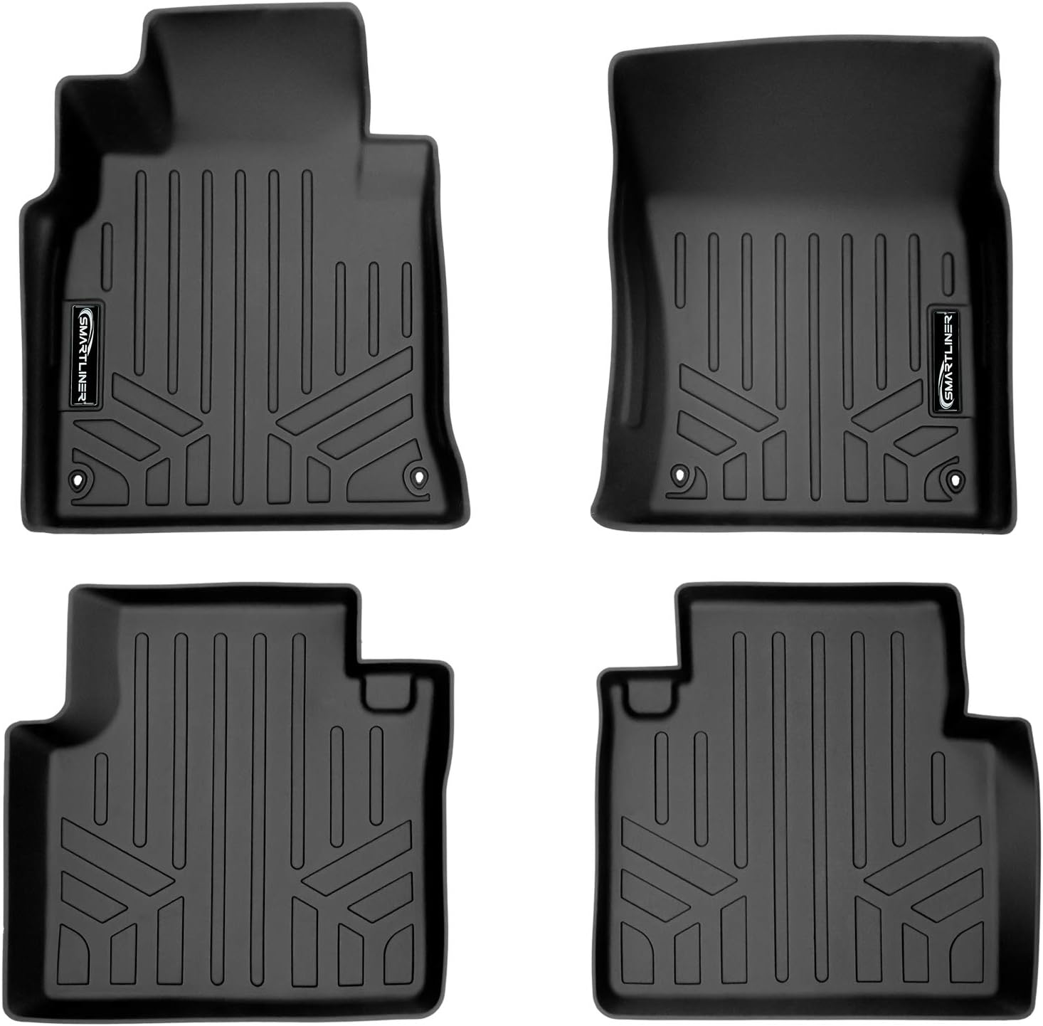 SMARTLINER Custom Fit 2 Row Floor Mat Liner Set for 2014-2019 Infiniti Q70