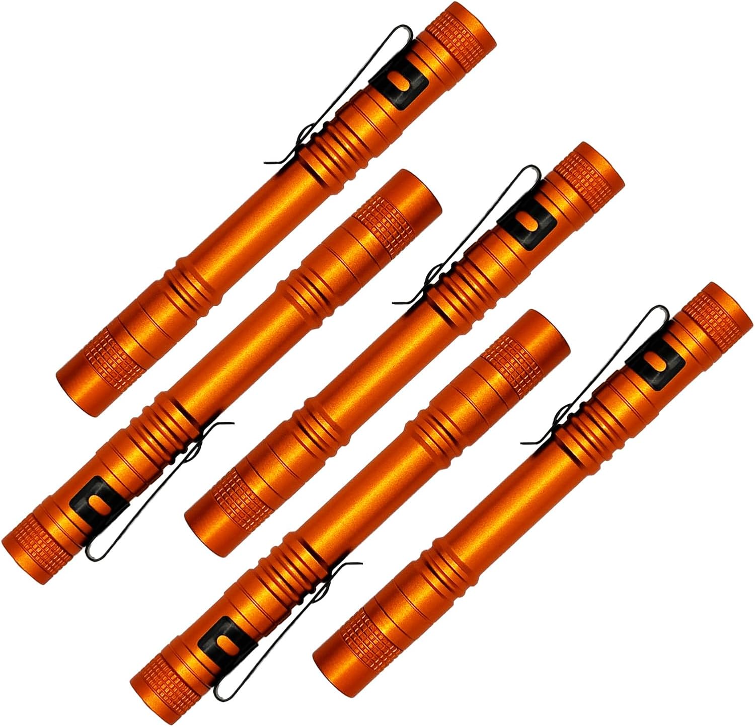 Pen Light Portable Pocket Flashlight with Clip,Waterproof Bright 500 Lumens Small Flashlight for Inspection, Emergency, Everyday,Penlight for Nurse(5PCS)