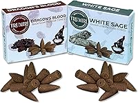 Vista 28 de TRUMIRI Conos de incienso de reflujo – Paquete combinado de 20 conos de incienso en cascada – 10 limoncillo + 10 eucaliptos – Conos de incienso