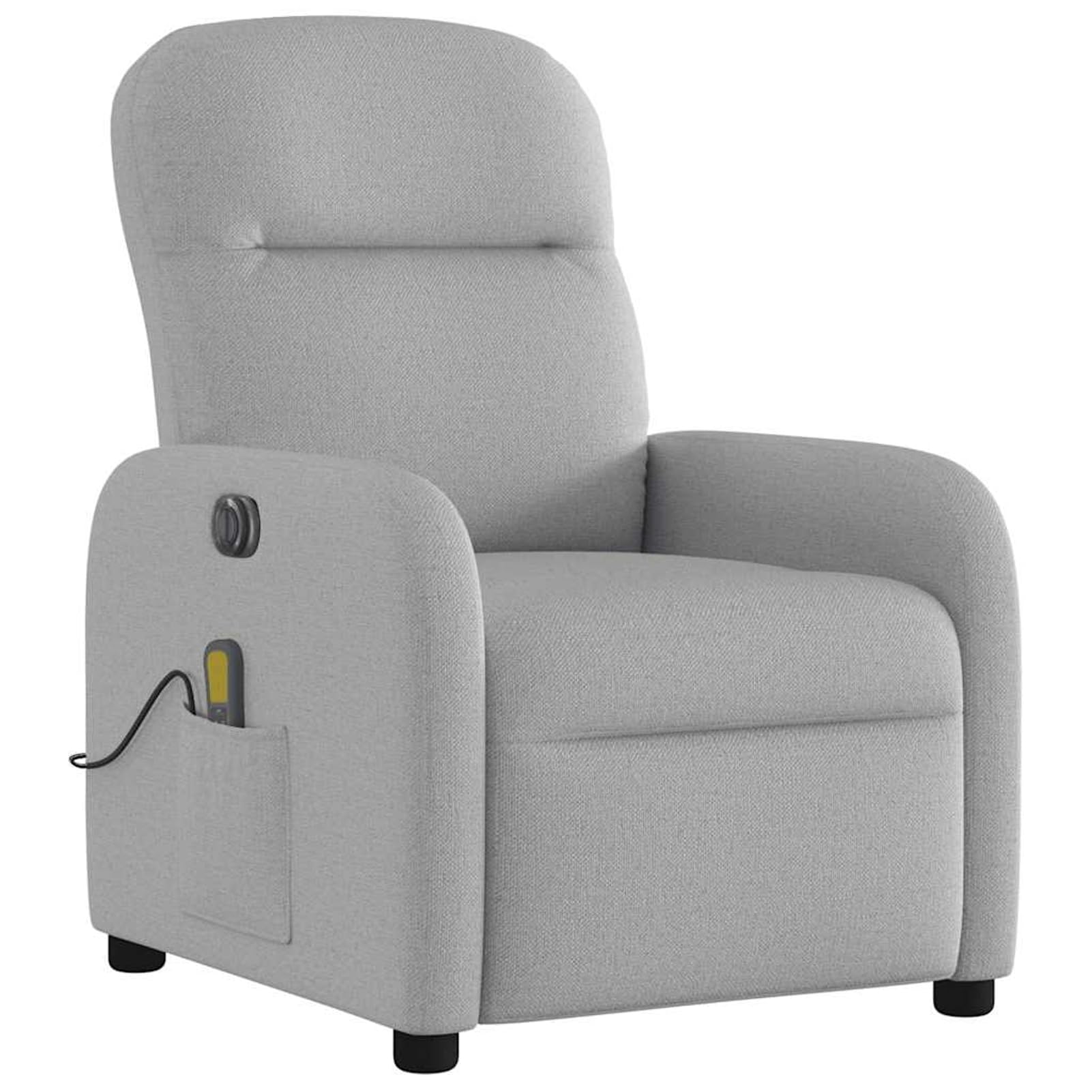 Homgoday Poltrona Reclinabile Massaggio Elettrica Grigio Nuvola Tessuto, Poltrona Massaggiante, Poltrona Reclinabile Relax Massaggiante, Sedia da Massaggio Intelligente Poltrona M-3302971