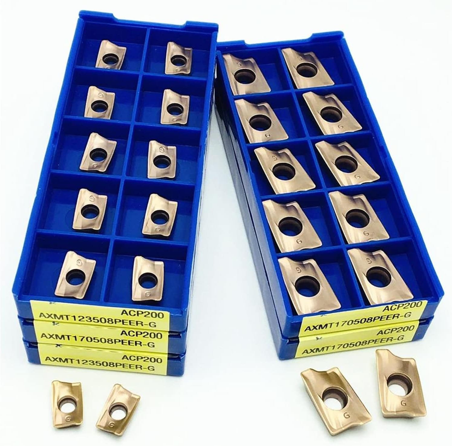 Carbide Tool 10pcs AXMT123508 AXMT170508PEER-G ACP200 Turning Insert CNC Milling Turning Tool AXMT 123508 AXMT 170508 (Angle : AXMT123508-G ACP200, Insert Width(mm) : 10PCS(1box))