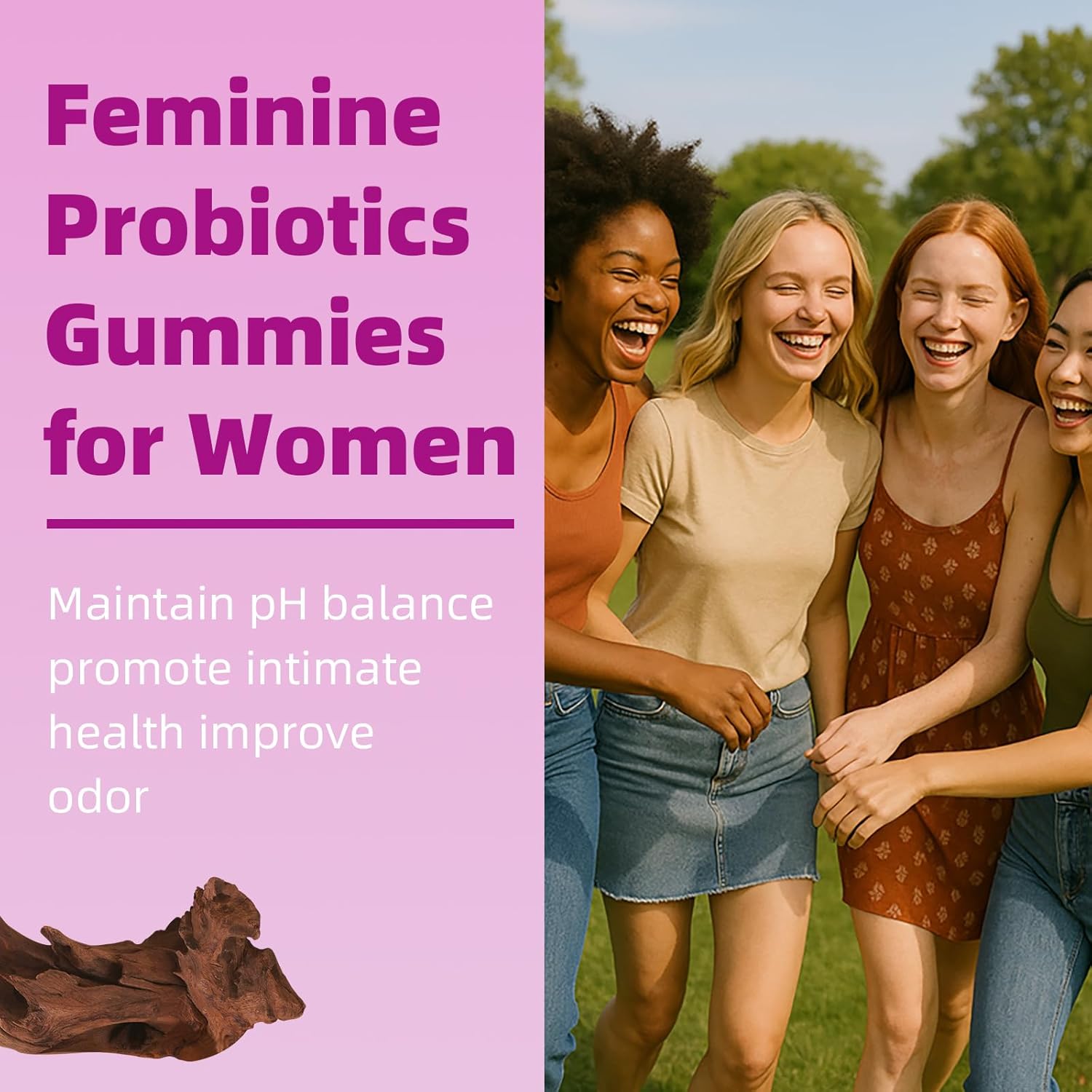 Her Juicy Feminine Probiotics Gummies with Slippery Elm, Tropical Pineapple Flavor ... - Image 4