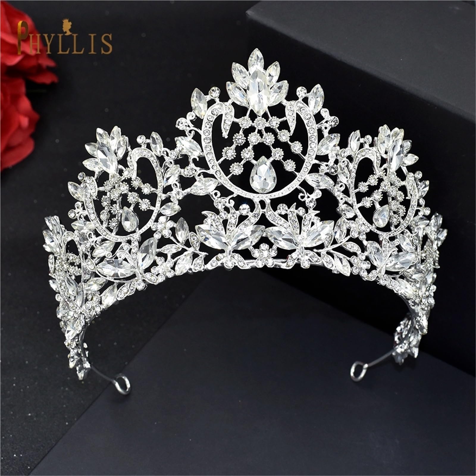 Corone da sposa in cristallo con fascia for capelli Per donna