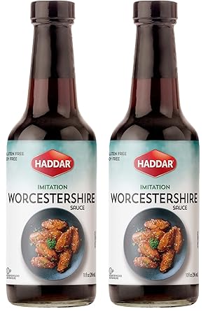 Haddar Vegan Friendly Worcestershire Sauce 10oz 2 Pack | Vegan, Fish Free, Gluten Free, Soy Free, Kosher for Passover