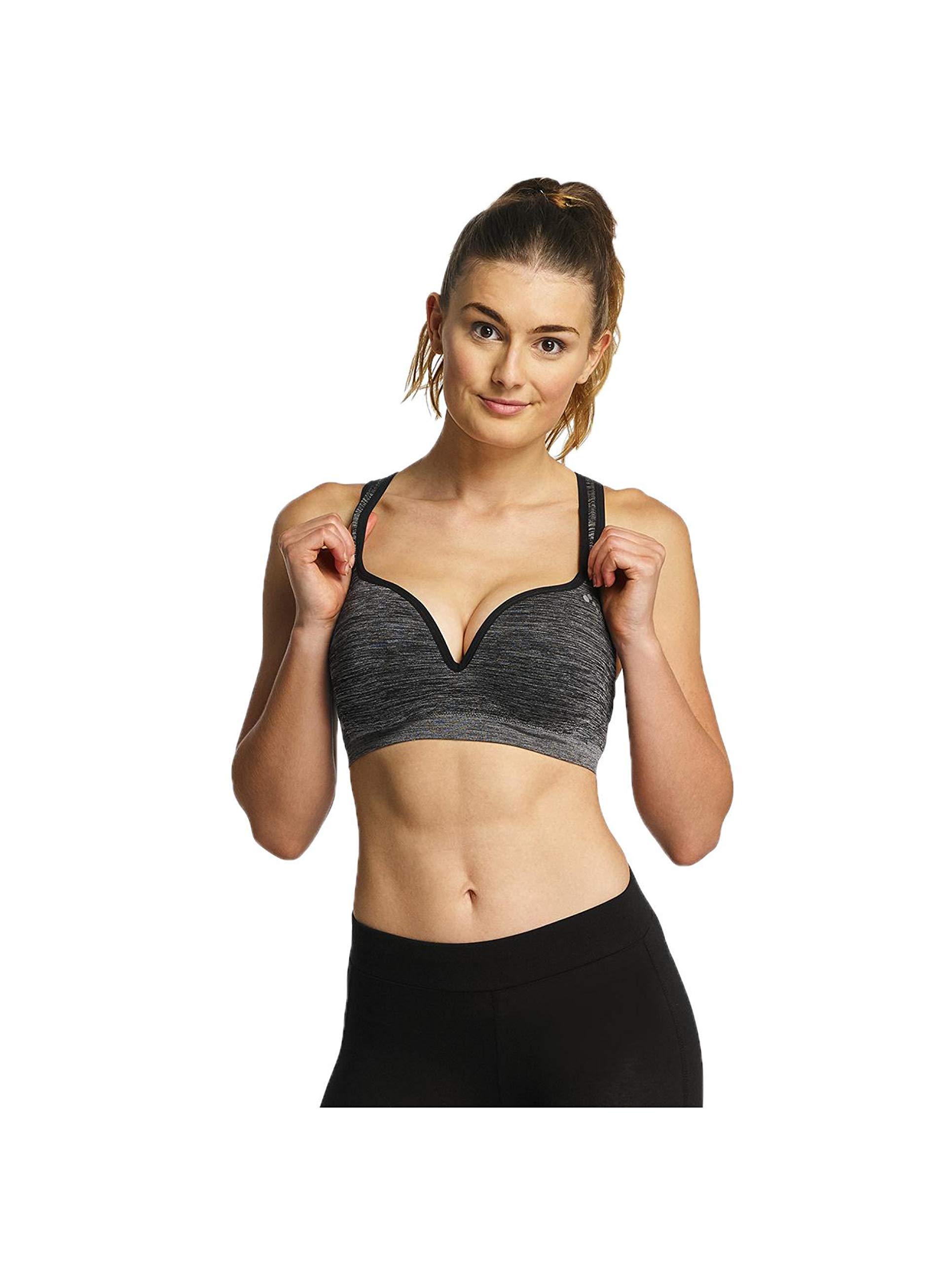 ONLY Play Women's Onpmartine Seamless Bra Opus Sports Bra, Black 1, M