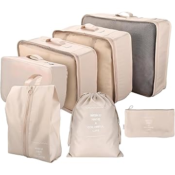 Organizador de Malas: Kit Completo de Organização de Viagem - Ideal para Mala de Viagem - Inclui Sacos a Vácuo e Bolsas Organizadoras - Facilite sua Viagem com Praticidade e Organização - 4Leader