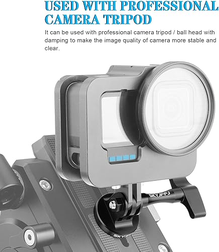 Miniatura 6 de SKYJFFJ Adaptador de trípode de aluminio compatible con cámara de acción Hero111098 DJ I OSMO Geekpro