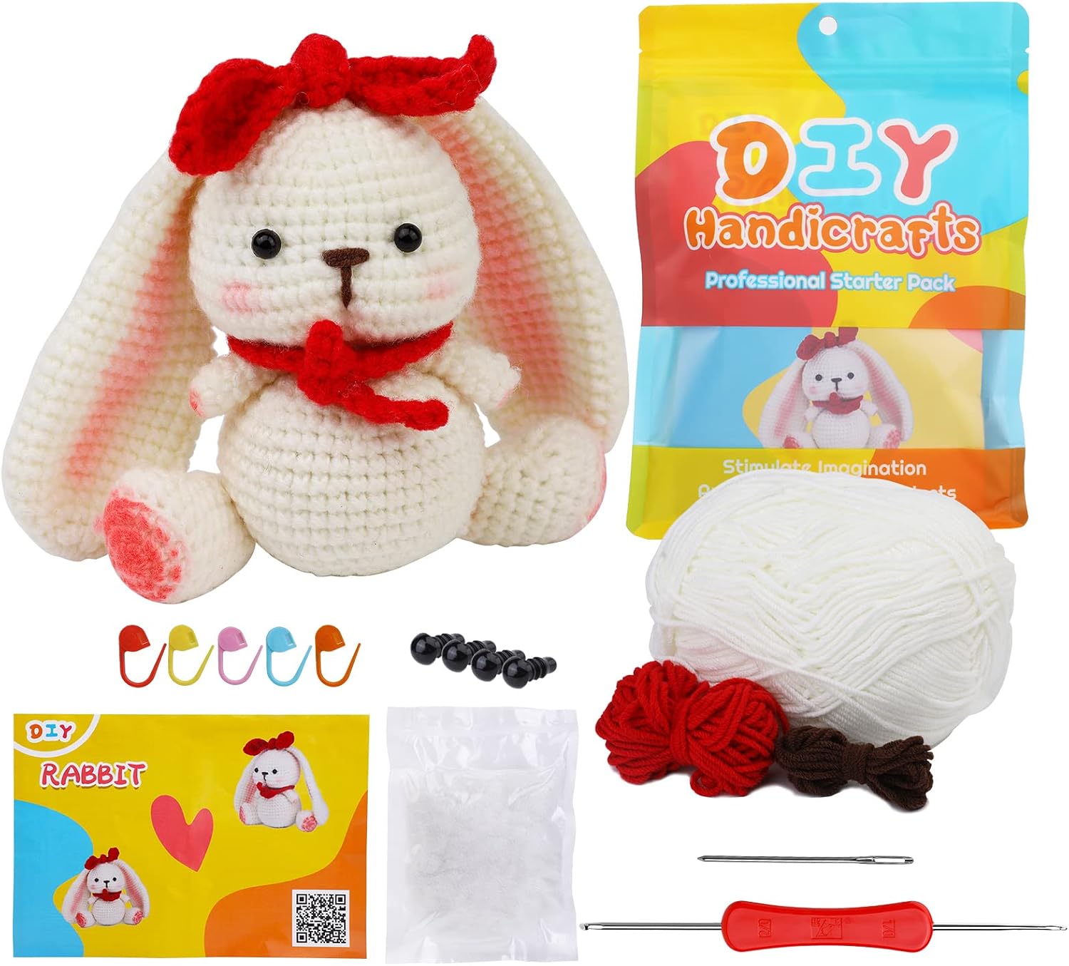 Crochet Kit for Beginners, Crochet Animal Kit, Crochet Starter Kit