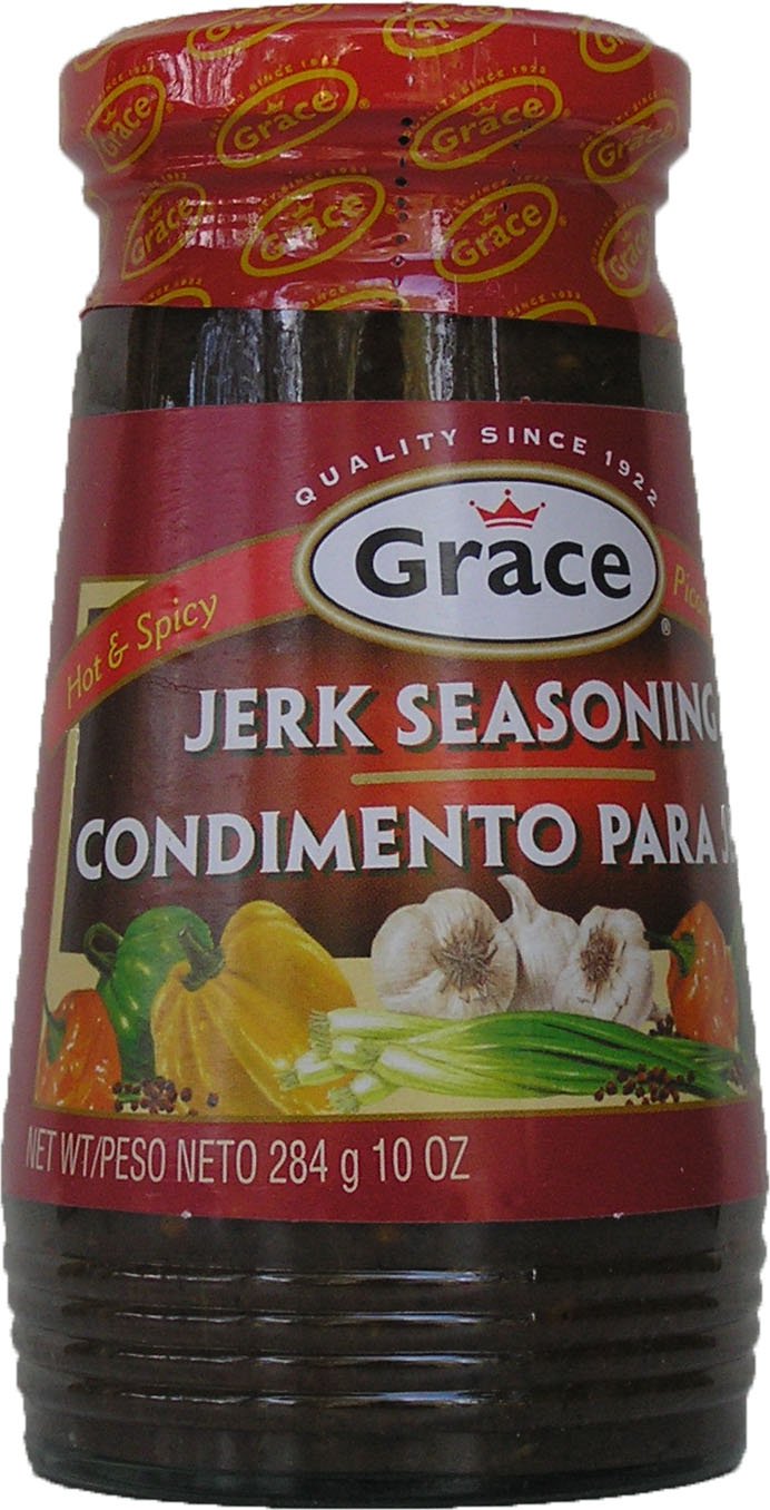 Grace Caribbean Sauce Bottle, Jerk Hot, 10 oz