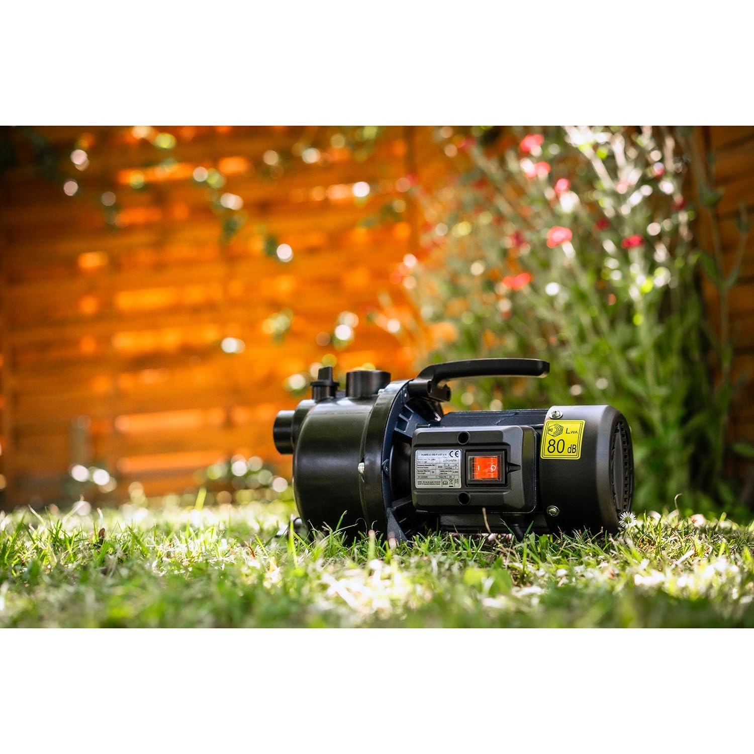 SPIDO - ECOP JE-600-P - Pompe d’arrosage manuelle 600 W - Débit 3 m³/h - Pression 3,5 bars - Avec kit aspiration PVC 4 m Ø 22 mm