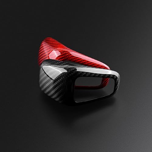 Miniatura 7 de AIRSPEED Cubierta de pomo de palanca de cambios de fibra de carbono, adhesivo protector de cabeza de palanca de cambios para Porsche Cayenne 2018