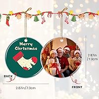 Vista 2 de Adornos de Navidad personalizados para la familia 2025, adornos de foto personalizados para el árbol de Navidad, adorno de foto, decoración de árbol