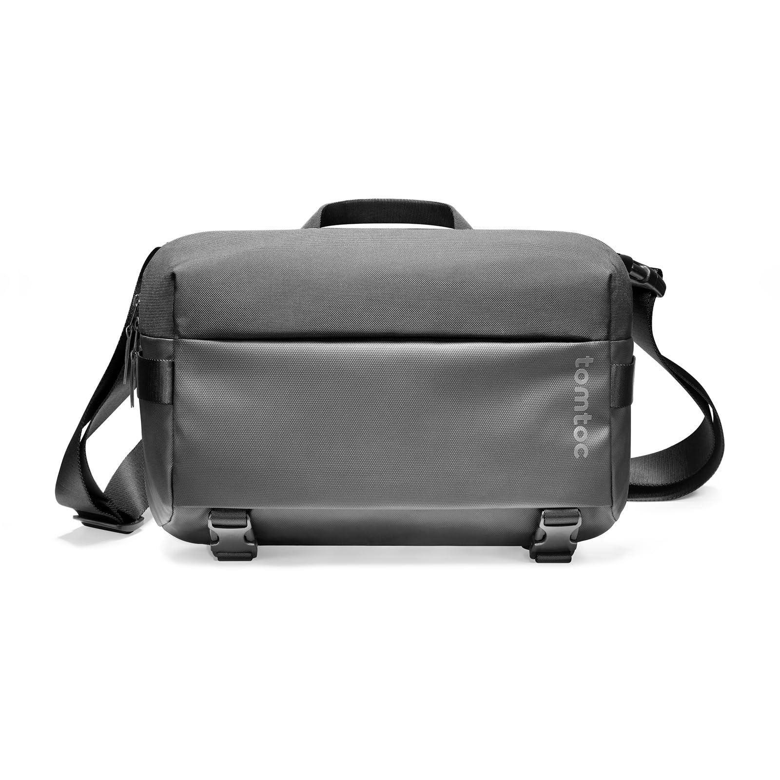tomtoc Herren Umhängetasche für 13-14 Zoll Laptop & MacBook Air M5/M4, MacBook Pro M5 Pro/Max/M5/M4, 13" MacBook Neo, 10L Crossbody Messenger Bag, Schultertasche für Arbeit & Alltag, Schwarz