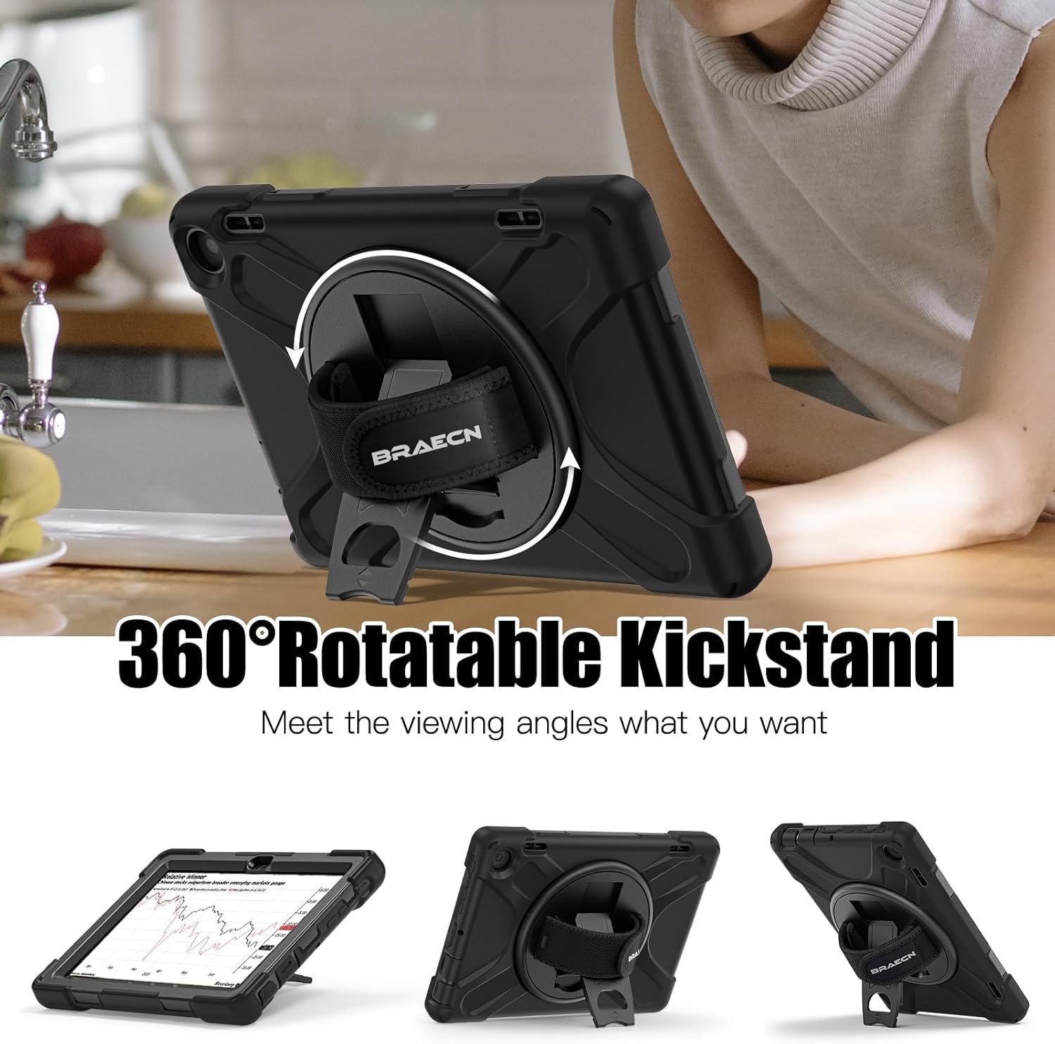 BRAECNstock for Amazon Fire HD 8 Tablet Case (12th Generation, 2024/2022) 8